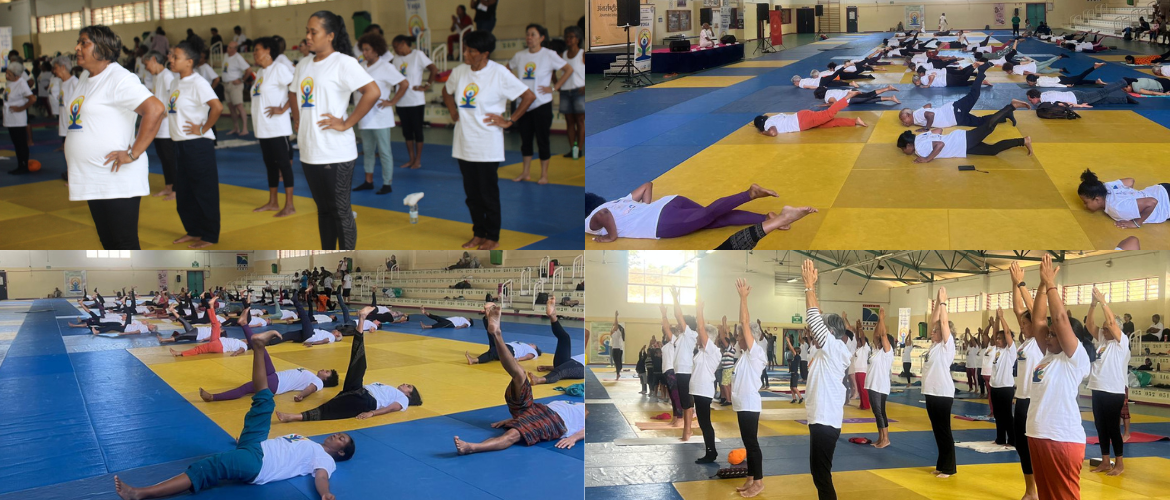 Celebration of 9th International Day of Yoga in Reunion Island
